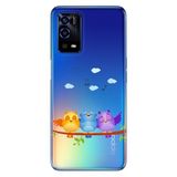 Senada Oppo A55 4G İle Uyumlu Kılıf Silikon Desenli Tam Koruma Resimli Kapak Kuşlar