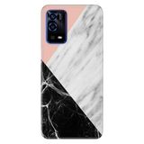 Senada Oppo A55 4G İle Uyumlu Kılıf Silikon Desenli Tam Koruma Resimli Kapak Siyah Pembe Beyaz Mermer