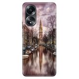 Senada Oppo A58 Silikon İle Uyumlu Kılıf Dekoratif Silikon Baskılı Kapak Amsterdam