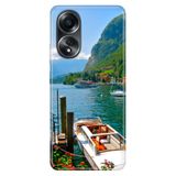 Senada Oppo A58 Silikon İle Uyumlu Kılıf Dekoratif Silikon Baskılı Kapak Como