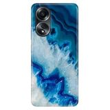 Senada Oppo A58 Silikon İle Uyumlu Kılıf Dekoratif Silikon Baskılı Kapak Koyu Ametist