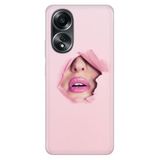 Senada Oppo A58 Silikon İle Uyumlu Kılıf Dekoratif Silikon Baskılı Kapak Saklı Aşk