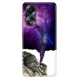 Senada Oppo A58 Silikon İle Uyumlu Kılıf Dekoratif Silikon Baskılı Kapak Smoke