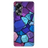 Senada Oppo A58 Uyumlu Silikon İle Uyumlu Kılıf Dekoratif Silikon Baskılı Kapak 4D Küpler
