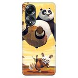 Senada Oppo A58 Uyumlu Silikon İle Uyumlu Kılıf Dekoratif Silikon Baskılı Kapak Kungfu Panda