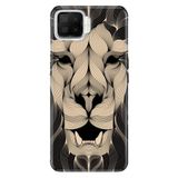 Senada Oppo A73 İle Uyumlu Kılıf Silikon Desenli Tam Koruma Resimli Kapak Altın Aslan Mandala