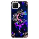 Senada Oppo A73 İle Uyumlu Kılıf Silikon Desenli Tam Koruma Resimli Kapak Ayyıldız Neon Mandala