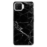 Senada Oppo A73 İle Uyumlu Kılıf Silikon Desenli Tam Koruma Resimli Kapak Mermer Siyah