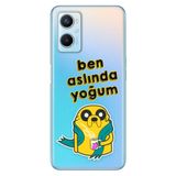 Senada Oppo A96 ile Uyumlu Kılıf Desenli Baskılı Silikon Ben Aslında Yoğum