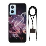 Senada Oppo A96 ile Uyumlu Kılıf Gezegenler Desenli Silikon İpli Boyun Askı Aparatı