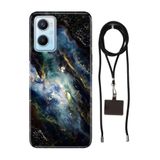 Senada Oppo A96 ile Uyumlu Kılıf Karanlık Desenli Silikon İpli Boyun Askı Aparatı