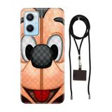 Senada Oppo A96 ile Uyumlu Kılıf LC 05Mickey/74111 Desenli Silikon İpli Boyun Askı Aparatı