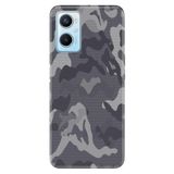 Senada Oppo A96 ile Uyumlu Kılıf Resimli Desenli Silikon Gri Kamuflaj