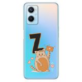 Senada Oppo A96 ile Uyumlu Kılıf Resimli Desenli Silikon Kedili Z Harfi