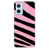 Senada Oppo A96 ile Uyumlu Kılıf Resimli Desenli Silikon Pembe Siyah