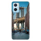 Senada Oppo A96 İle Uyumlu Kılıf Silikon Desenli Tam Koruma Resimli Kapak Brooklyn Köprüsü