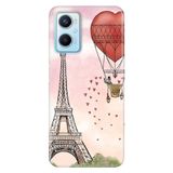 Senada Oppo A96 İle Uyumlu Kılıf Silikon Desenli Tam Koruma Resimli Kapak Eiffel/Paris