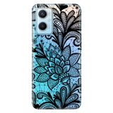 Senada Oppo A96 İle Uyumlu Kılıf Silikon Desenli Tam Koruma Resimli Kapak Mandala Gül