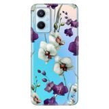 Senada Oppo A96 İle Uyumlu Kılıf Silikon Desenli Tam Koruma Resimli Kapak Orkide Çiçek