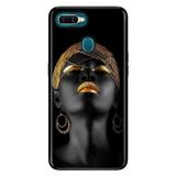 Senada Oppo Ax7 A12 A5S İle Uyumlu Kılıf Silikon Desenli Tam Koruma Resimli Kapak Afrikalı Kız