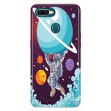 Senada Oppo Ax7 A12 A5S İle Uyumlu Kılıf Silikon Desenli Tam Koruma Resimli Kapak Astronot