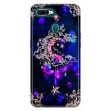 Senada Oppo Ax7 A12 A5S İle Uyumlu Kılıf Silikon Desenli Tam Koruma Resimli Kapak Ayyıldız Neon Mandala