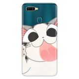 Senada Oppo Ax7 A12 A5S İle Uyumlu Kılıf Silikon Desenli Tam Koruma Resimli Kapak Fat Cat