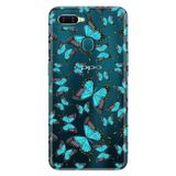 Senada Oppo Ax7 A12 A5S İle Uyumlu Kılıf Silikon Desenli Tam Koruma Resimli Kapak Mavi Kelebek