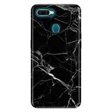 Senada Oppo Ax7 A12 A5S İle Uyumlu Kılıf Silikon Desenli Tam Koruma Resimli Kapak Mermer Siyah