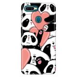 Senada Oppo Ax7 A12 A5S İle Uyumlu Kılıf Silikon Desenli Tam Koruma Resimli Kapak Sevimli Panda