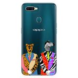 Senada Oppo Ax7 A12 A5S İle Uyumlu Kılıf Silikon Desenli Tam Koruma Resimli Kapak Zebra Kaplan Retro