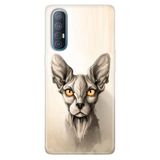 Senada Oppo Find X2 İle Uyumlu Kılıf Baskılı Desenli Silikon Tpu Kapak Sfenks Kedi