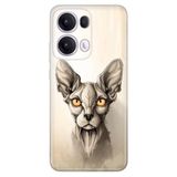 Senada Oppo Reno 13 Pro İle Uyumlu Kılıf Oppo Dekoratif Silikon Baskılı Kapak Sfenks Kedi