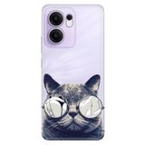 Senada Oppo Reno 13F 5G İle Uyumlu Kılıf Dekoratif Silikon Baskılı Kapak Cix Kedi