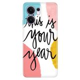 Senada Oppo Reno 13F 5G İle Uyumlu Kılıf Dekoratif Silikon Baskılı Kapak Your Year