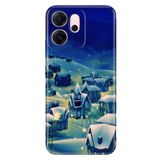 Senada Oppo Reno 14F 5G ile Uyumlu Kılıf, Silikon, UV Baskılı, Soğuk Köy Deseni, Çok Renkli