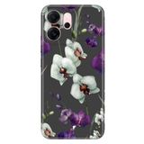 Senada Oppo Reno 14F 5G ile Uyumlu Silikon Kılıf, UV Baskılı, Orkide Çiçek Deseni, Çok Renkli