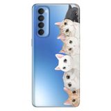 Senada Oppo Reno 4 Pro İle Uyumlu Kılıf Silikon Desenli Tam Koruma Resimli Kapak Pisi Pisi Kedi