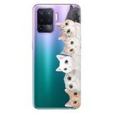 Senada Oppo Reno 5 Lite İle Uyumlu Kılıf İle Uyumlu Kılıf Silikon Desenli Tam Koruma Resimli Kapak Pisi Pisi Kedi