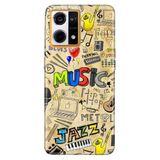 Senada Oppo Reno 7 4G İle Uyumlu Kılıf 0.4Mm Lazer Kesim Silikon - 80'S Music