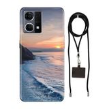 Senada Oppo Reno 7 4G ile Uyumlu Kılıf Huzur Silikon İpli Boyun Askı Aparatı
