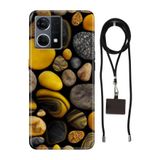 Senada Oppo Reno 7 4G ile Uyumlu Kılıf Renkli Taşlar Silikon İpli Boyun Askı Aparatı