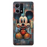 Senada Oppo Reno 7 4G ile Uyumlu Kılıf Resimli Desenli Silikon 05MickeySmile1111