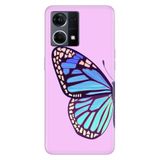 Senada Oppo Reno 7 4G ile Uyumlu Kılıf Resimli Desenli Silikon Butterfly