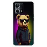 Senada Oppo Reno 7 4G ile Uyumlu Kılıf Resimli Desenli Silikon Cool Teddy