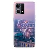Senada Oppo Reno 7 4G ile Uyumlu Kılıf Resimli Desenli Silikon Enjoy Life