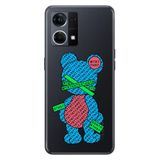 Senada Oppo Reno 7 4G ile Uyumlu Kılıf Resimli Desenli Silikon Kayıp Ayıcık