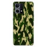 Senada Oppo Reno 7 4G ile Uyumlu Kılıf Resimli Desenli Silikon Koyu Kamuflaj
