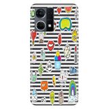 Senada Oppo Reno 7 4G ile Uyumlu Kılıf Resimli Desenli Silikon Patches