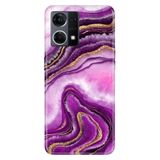 Senada Oppo Reno 7 4G ile Uyumlu Kılıf Resimli Desenli Silikon Pembe Ametist